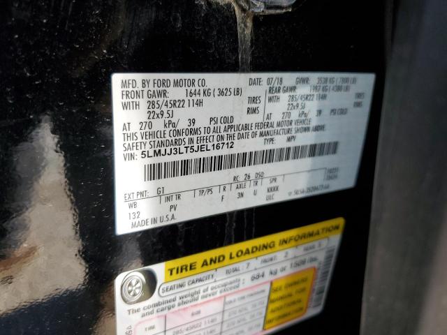 5LMJJ3LT5JEL16712 - 2018 LINCOLN NAVIGATOR 黑色 照片 10