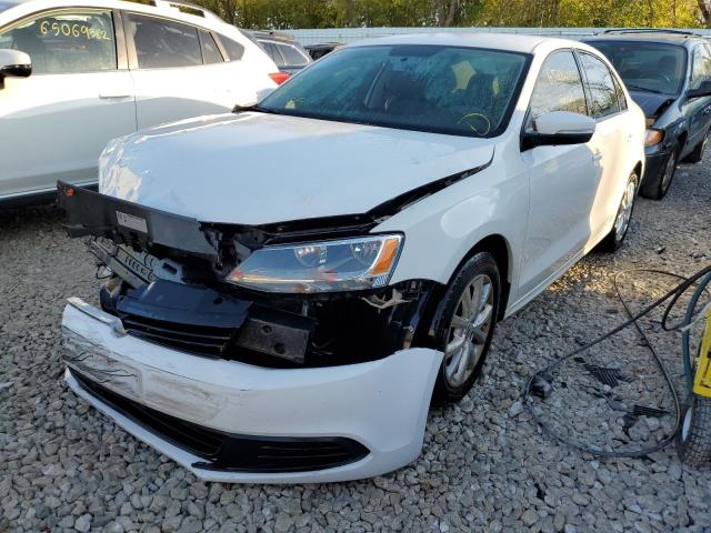 3VWDZ7AJ7BM110452 - 2011 VOLKSWAGEN JETTA SE WHITE photo 2