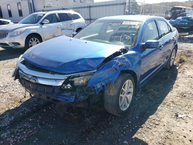 3FAHP0JA8BR106534 - 2011 FORD FUSION SEL BLUE photo 2