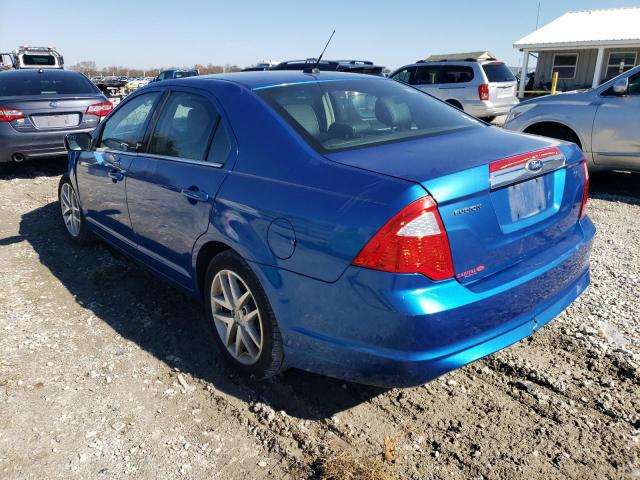 3FAHP0JA8BR106534 - 2011 FORD FUSION SEL BLUE photo 3