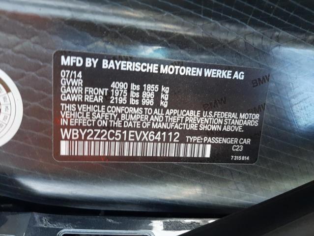 WBY2Z2C51EVX64112 - 2014 BMW I8 TWO TONE photo 10