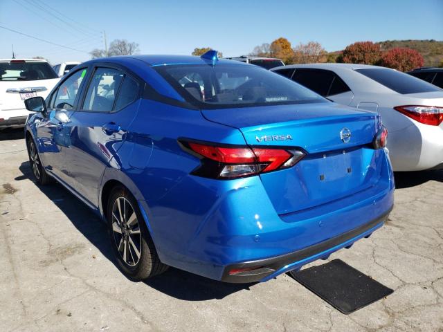 3N1CN8EV2ML923948 - 2021 NISSAN VERSA SV BLUE photo 3