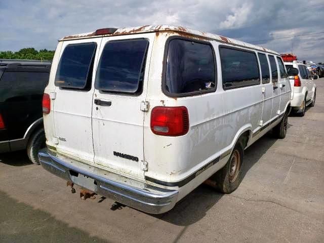 2B5WB35Z3YK179716 - 2000 DODGE RAM WAGON WHITE photo 4