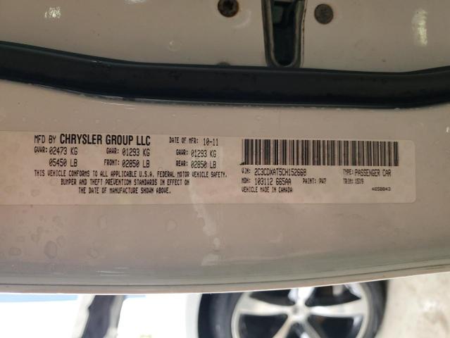 2C3CDXAT5CH152668 - 2012 DODGE CHARGER PO WHITE photo 10