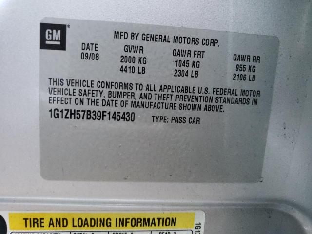 1G1ZH57B39F145430 - 2009 CHEVROLET MALIBU 1LT 灰色 照片 10