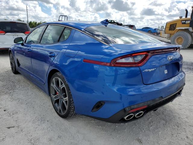 KNAE55LC0K6061596 - 2019 KIA STINGER GT BLUE photo 3