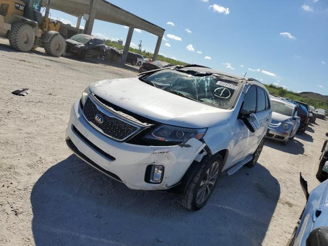 5XYKW4A74EG478854 - 2014 KIA SORENTO SX WHITE photo 2