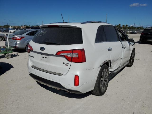 5XYKW4A74EG478854 - 2014 KIA SORENTO SX WHITE photo 4