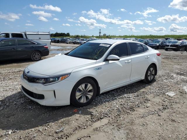 KNAGT4LE7H5010444 - 2017 KIA OPTIMA HYB WHITE photo 1