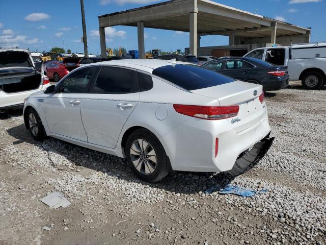 KNAGT4LE7H5010444 - 2017 KIA OPTIMA HYB WHITE photo 2