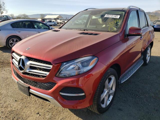 4JGDA5HB5JB131539 - 2018 MERCEDES-BENZ GLE 350 4M RED photo 2