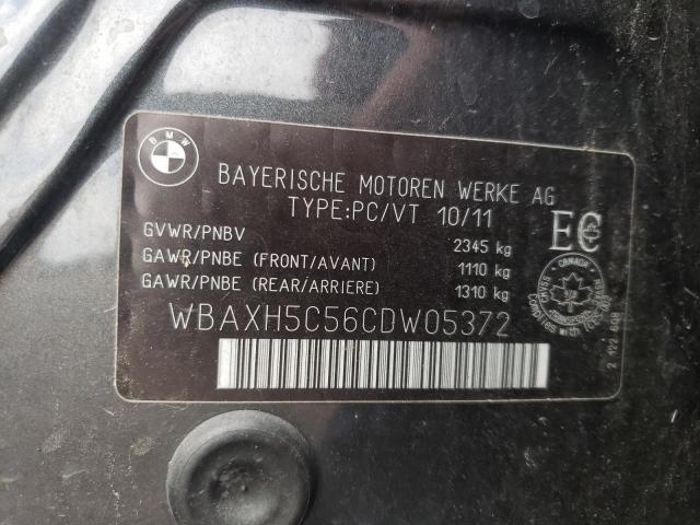 WBAXH5C56CDW05372 - 2012 BMW 528 XI GRAY photo 10