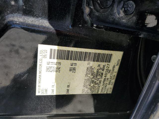 1N4AL2AP9BN405627 - 2011 NISSAN ALTIMA BAS BLACK photo 10