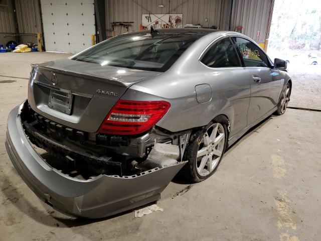 WDDGJ8JB6EG184858 - 2014 MERCEDES-BENZ C 350 4MAT SILVER photo 4