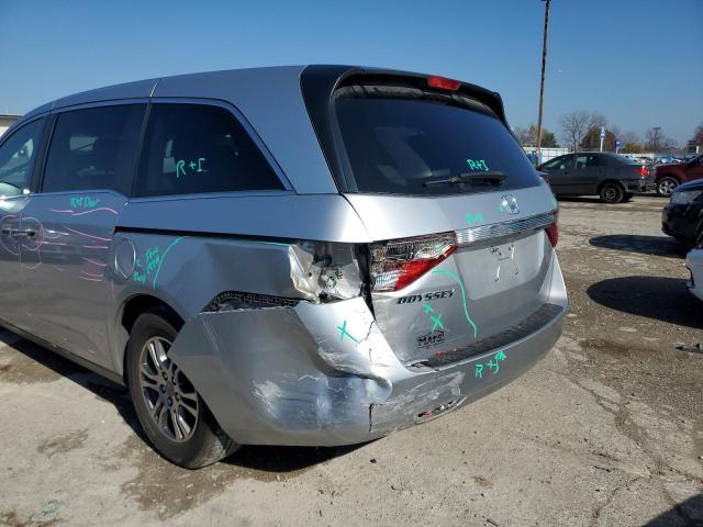 5FNRL5H46CB039426 - 2012 HONDA ODYSSEY EX SILVER photo 9