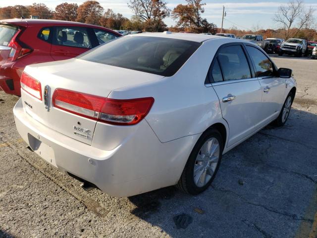 3LNDL2L37CR830288 - 2012 LINCOLN MKZ HYBRID WHITE photo 4