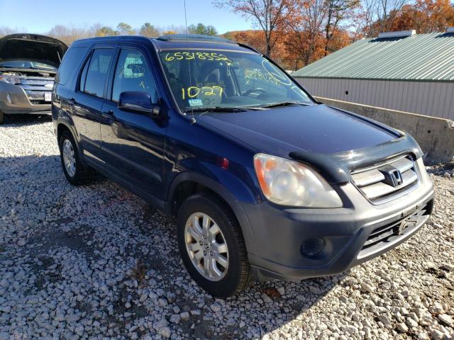 SHSRD78836U425553 - 2006 HONDA CR-V BLUE photo 1