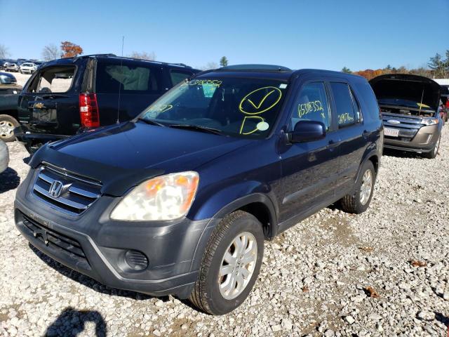 SHSRD78836U425553 - 2006 HONDA CR-V BLUE photo 2