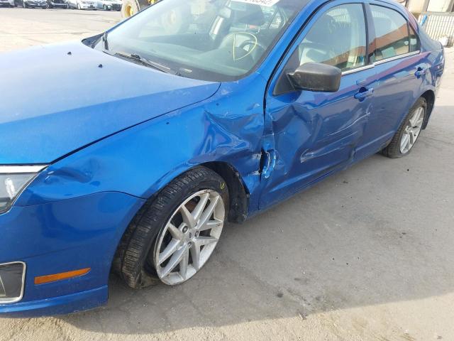 3FAHP0JG8BR320475 - 2011 FORD FUSION SEL BLUE photo 9