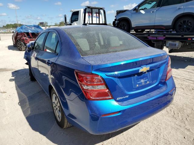 1G1JB5SH3H4104722 - 2017 CHEVROLET SONIC LS BLUE photo 3