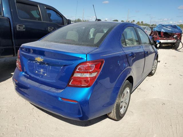 1G1JB5SH3H4104722 - 2017 CHEVROLET SONIC LS BLUE photo 4