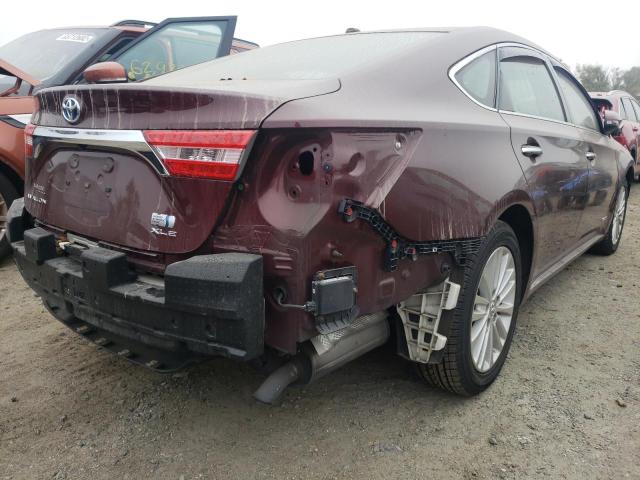 4T1BD1EB9FU038126 - 2015 TOYOTA AVALON HYB BURGUNDY photo 4