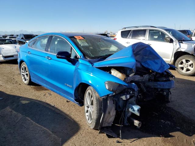 3FA6P0RU5KR109350 - 2019 FORD FUSION TIT BLUE photo 1