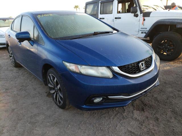 19XFB2F99FE046660 - 2015 HONDA CIVIC EXL ლურჯი ფოტო 1