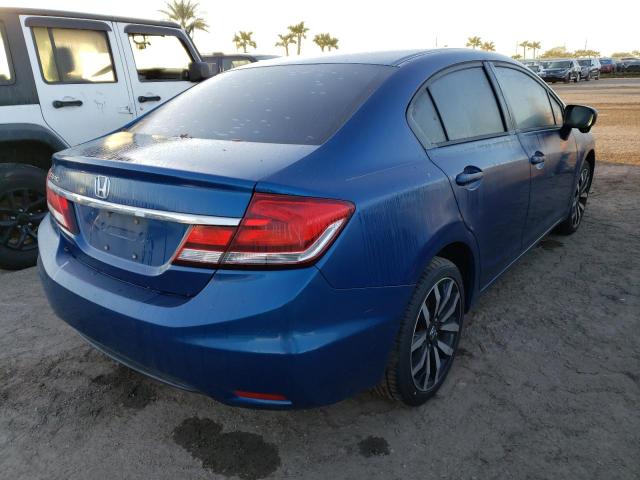 19XFB2F99FE046660 - 2015 HONDA CIVIC EXL ლურჯი ფოტო 4