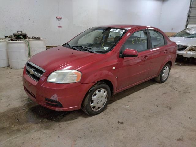 KL1TD56657B088107 - 2007 CHEVROLET AVEO BASE RED photo 2