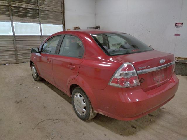 KL1TD56657B088107 - 2007 CHEVROLET AVEO BASE RED photo 3