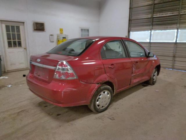 KL1TD56657B088107 - 2007 CHEVROLET AVEO BASE RED photo 4