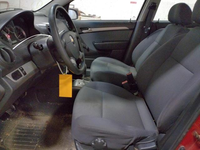 KL1TD56657B088107 - 2007 CHEVROLET AVEO BASE RED photo 5