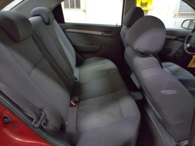 KL1TD56657B088107 - 2007 CHEVROLET AVEO BASE RED photo 6