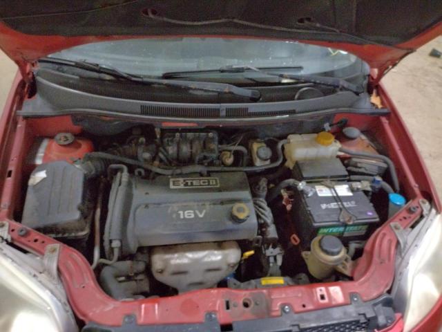 KL1TD56657B088107 - 2007 CHEVROLET AVEO BASE RED photo 7