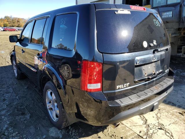 5FNYF4H77CB072300 - 2012 HONDA PILOT EXLN BLACK photo 3