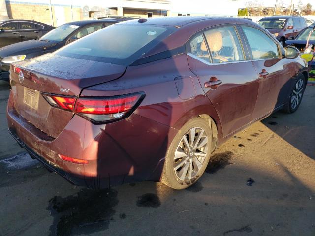 3N1AB8CV3MY242395 - 2021 NISSAN SENTRA SV MAROON photo 4