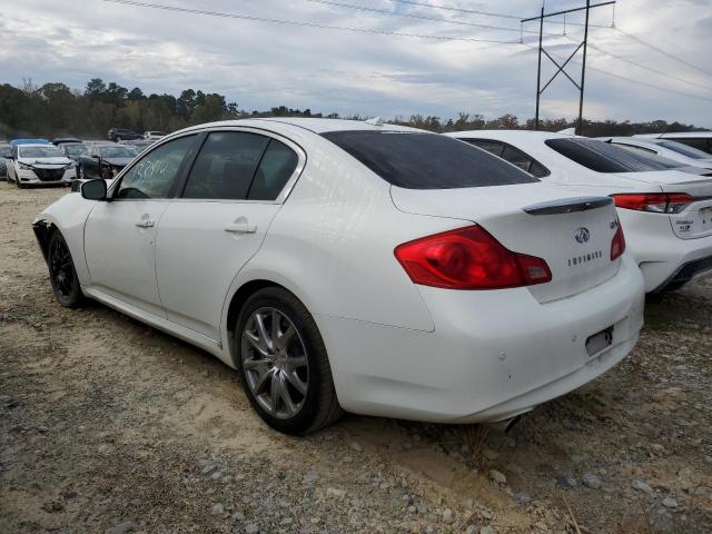 JN1CV6AP5BM305294 - 2011 INFINITI G37 BASE WHITE photo 3