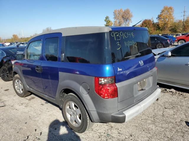 5J6YH28504L014261 - 2004 HONDA ELEMENT EX BLUE photo 3