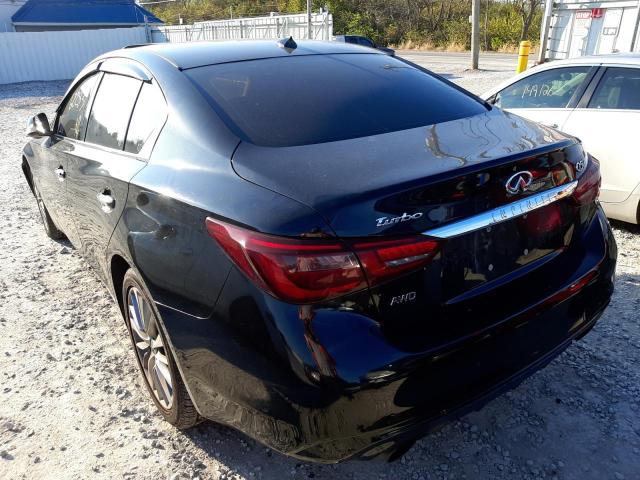 JN1EV7AR6JM437723 - 2018 INFINITI Q50 LUXE BLACK photo 3