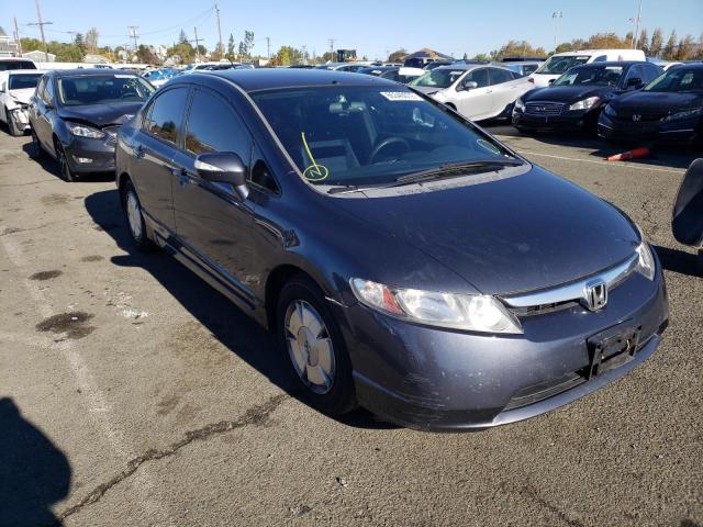 JHMFA36276S001689 - 2006 HONDA CIVIC HYBR BLUE photo 1