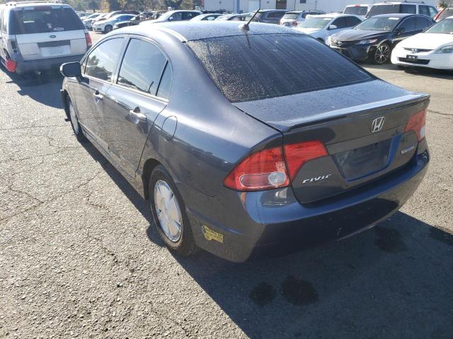 JHMFA36276S001689 - 2006 HONDA CIVIC HYBR BLUE photo 3