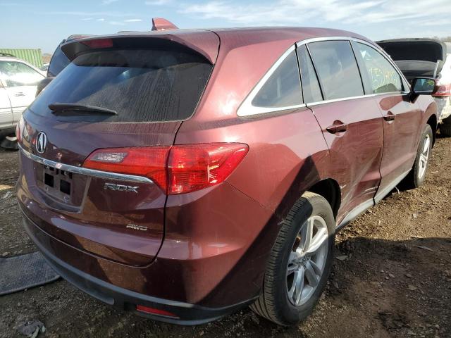 5J8TB4H36DL013970 - 2013 ACURA RDX BURGUNDY photo 4