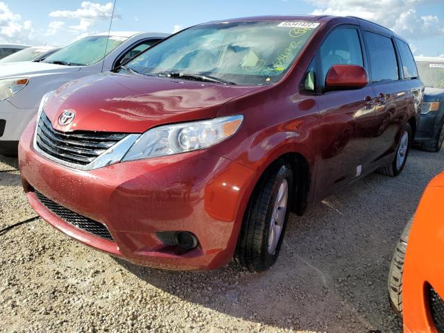 5TDKK3DC3ES430666 - 2014 TOYOTA SIENNA LE BURGUNDY photo 2