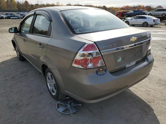 KL1TD56E09B386588 - 2009 CHEVROLET AVEO LS BROWN photo 3