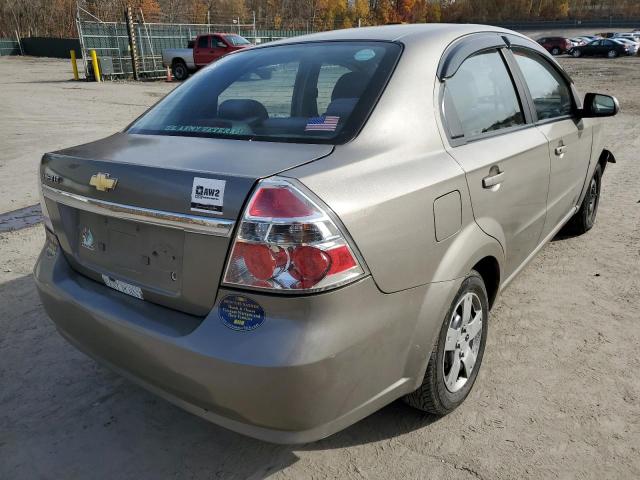 KL1TD56E09B386588 - 2009 CHEVROLET AVEO LS 棕色 照片 4