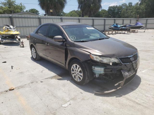 KNAFU4A27D5735490 - 2013 KIA FORTE EX BROWN photo 1