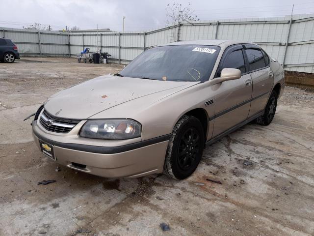 2G1WF52E619208222 - 2001 CHEVROLET IMPALA GOLD photo 2