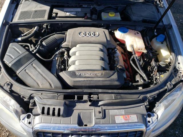 WAUDH68E18A052186 - 2008 AUDI A4 3.2 QUA SILVER photo 7