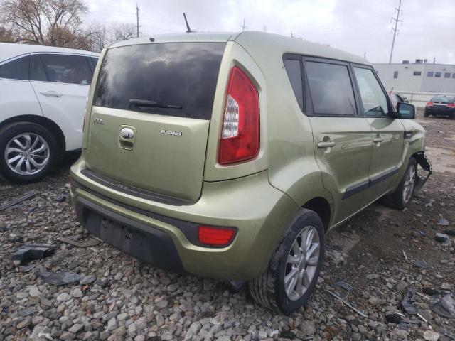 KNDJT2A57D7633870 - 2013 KIA SOUL GREEN photo 4